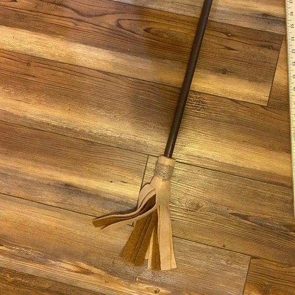 Witch Wizard Felt Broom Stick Prop Broomstick Halloween Decor Costume Accessory - Picture 3 of 4